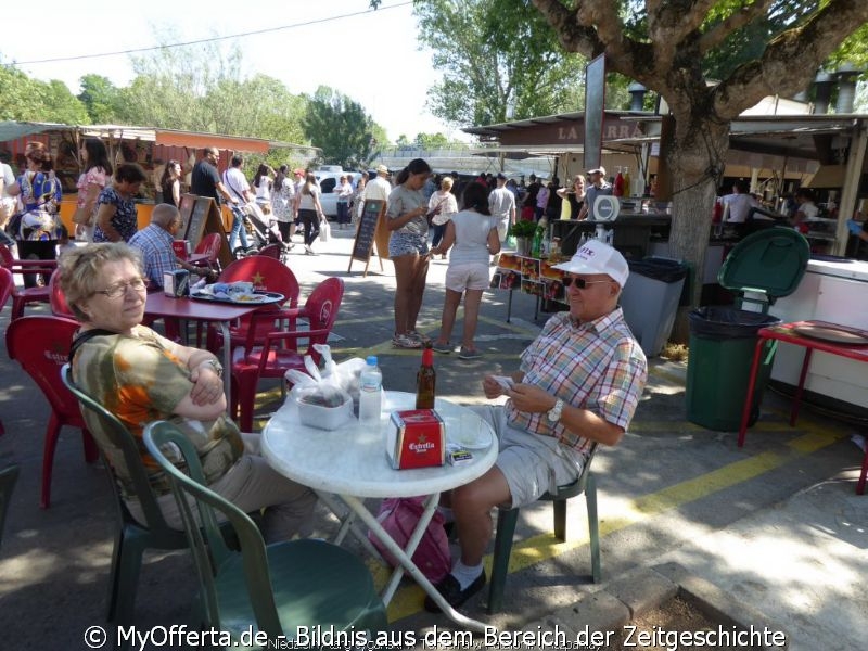 Der Sonntagszigeunermarkt in Tordera, Katalonien, Spanien