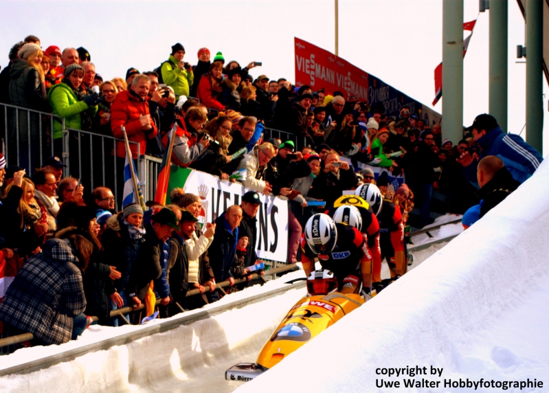 Weltmeisterschaft in Winterberg im Bob und Skeleton