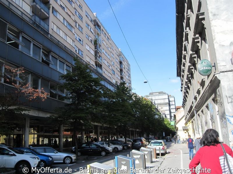 Ljubljana, die Hauptstadt Sloweniens, gesehen im September 2019 