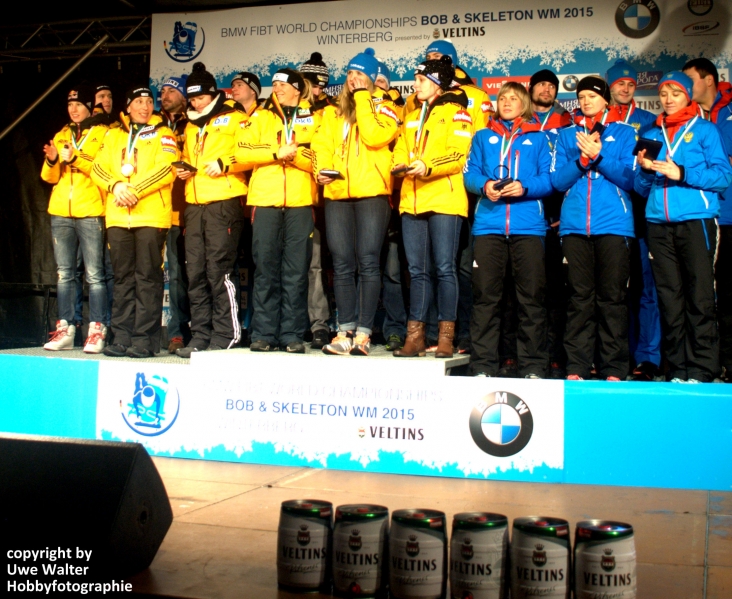 Weltmeisterschaft in Winterberg im Bob und Skeleton