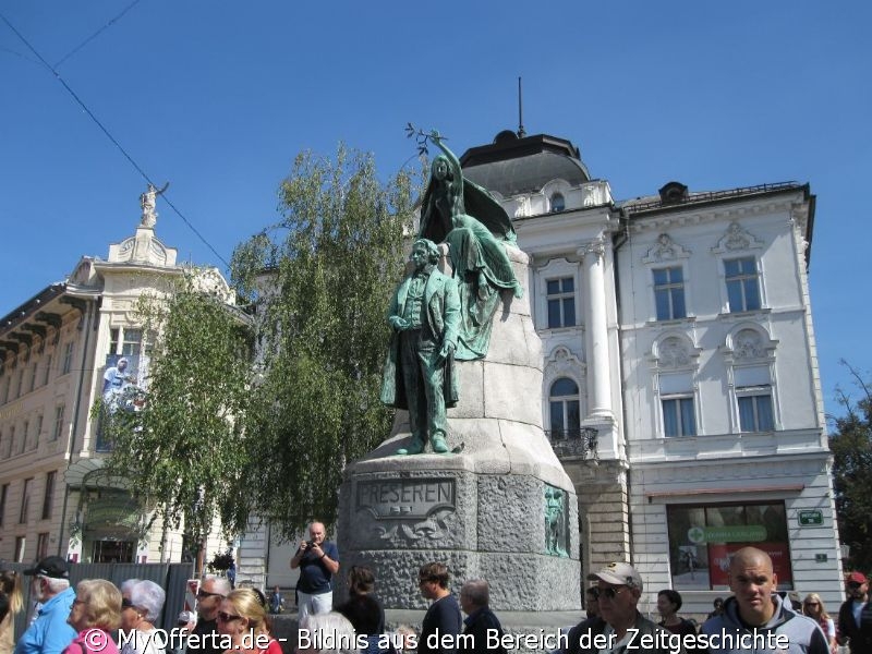 Ljubljana, die Hauptstadt Sloweniens, gesehen im September 2019 