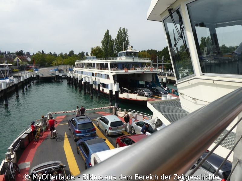 Die Fähre-Fahrt von Meersburg nach Konstanz dauert 15 Minuten