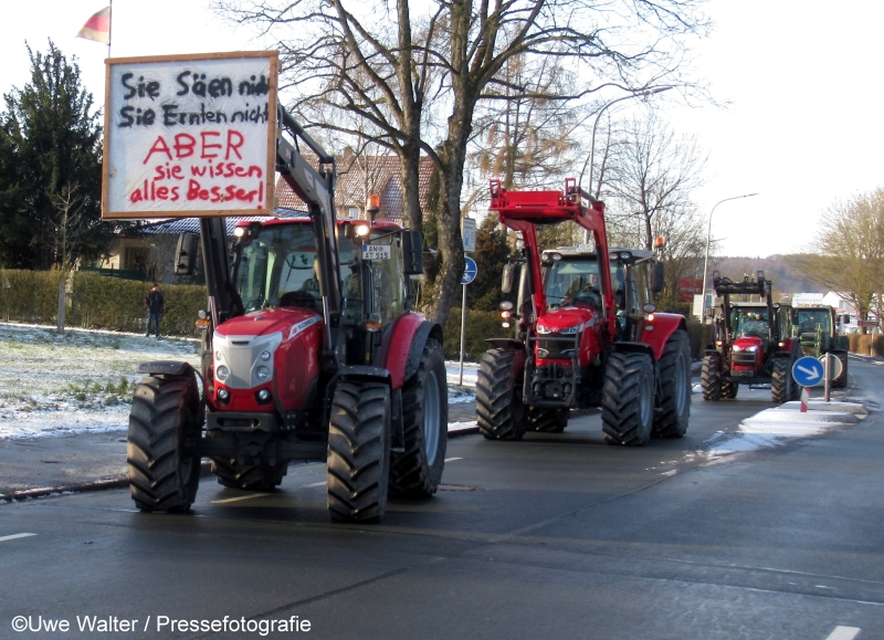 Bundesweite Proteste der Landwirte