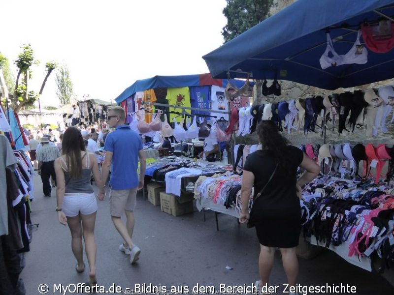 Der Sonntagszigeunermarkt in Tordera, Katalonien, Spanien