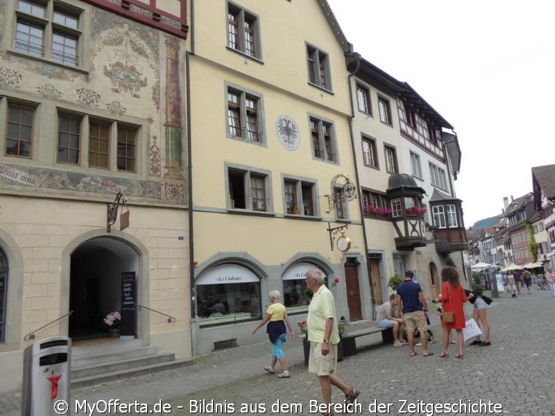 Stein am Rhein in der Schweiz wird erst 1267 erstmals als Stadt urkundlich erwähnt