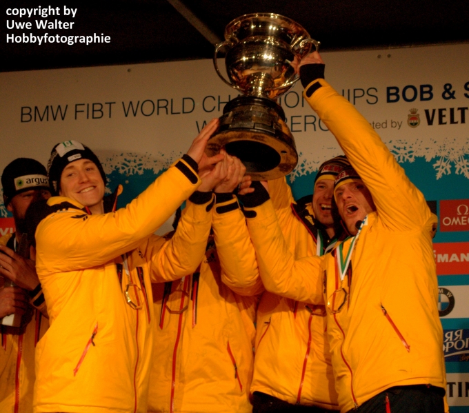 Weltmeisterschaft in Winterberg im Bob und Skeleton