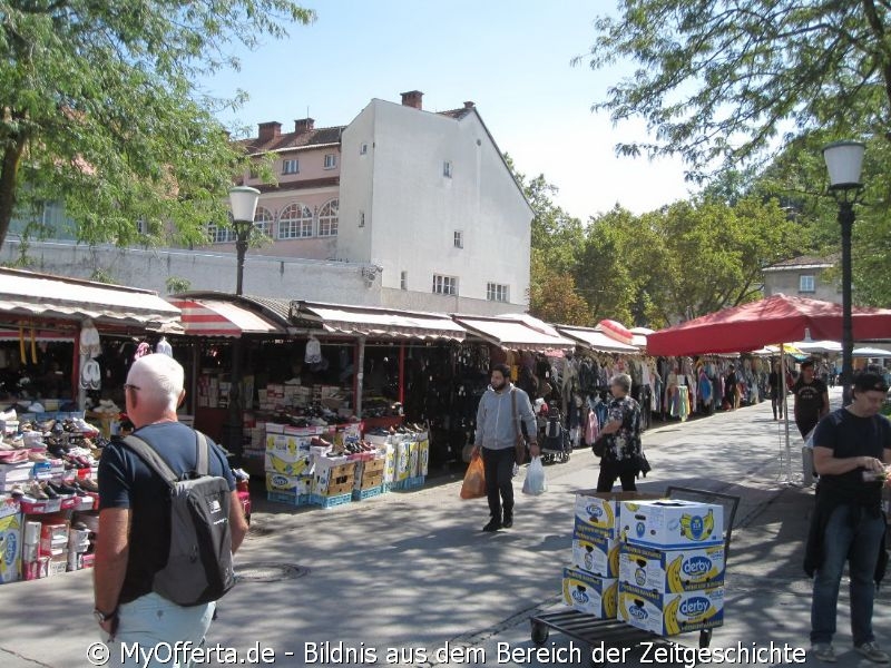 Ljubljana, die Hauptstadt Sloweniens, gesehen im September 2019 