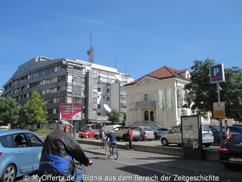 Ljubljana, die Hauptstadt Sloweniens, gesehen im September 2019 