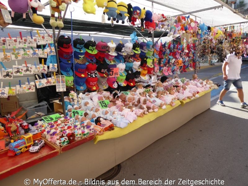 Der Sonntagszigeunermarkt in Tordera, Katalonien, Spanien