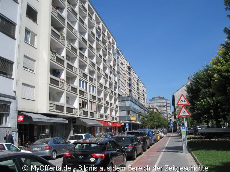 Ljubljana, die Hauptstadt Sloweniens, gesehen im September 2019 