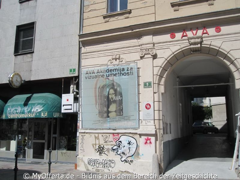 Ljubljana, die Hauptstadt Sloweniens, gesehen im September 2019 