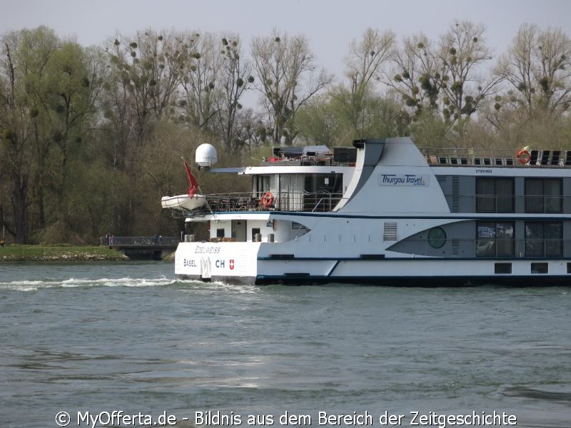 Ein Tag vor dem Frühling am Rhein in Leopoldshafen