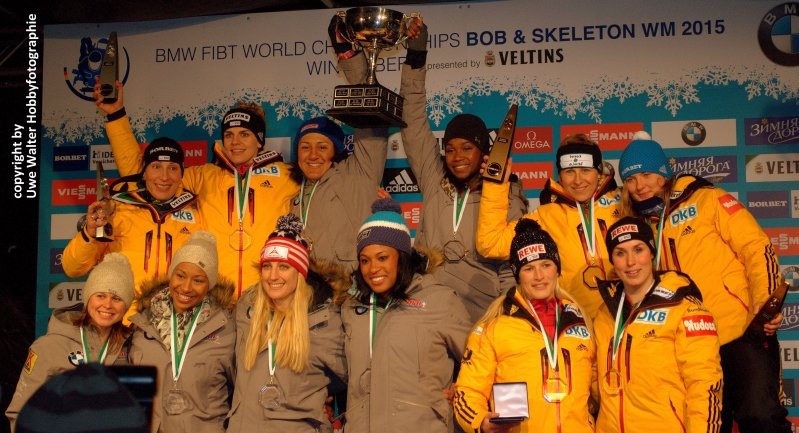 Weltmeisterschaft in Winterberg im Bob und Skeleton