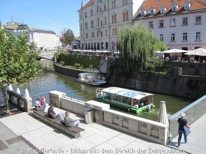 Ljubljana, die Hauptstadt Sloweniens, gesehen im September 2019 