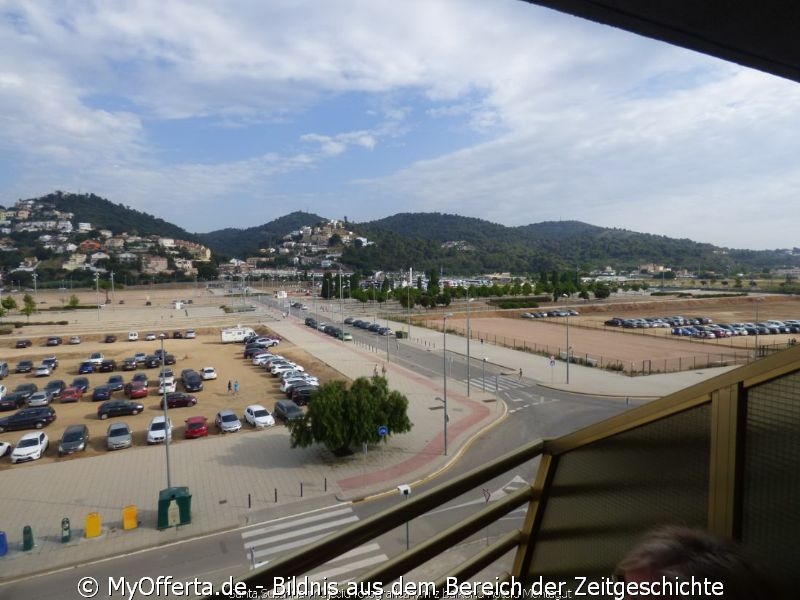 Santa Susanna fotografierte vom Balkon des Montagut Hotels