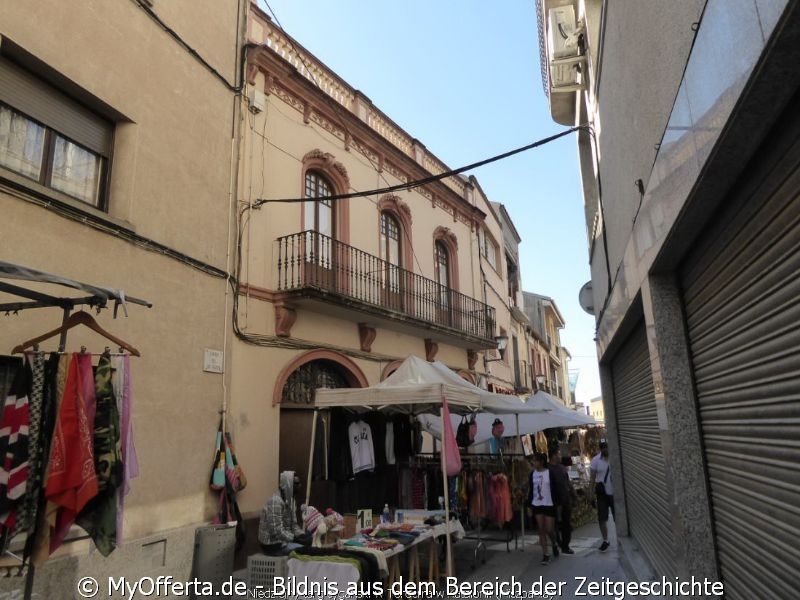 Der Sonntagszigeunermarkt in Tordera, Katalonien, Spanien