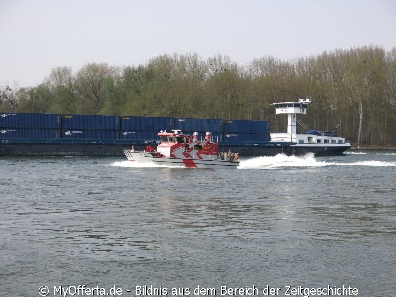 Ein Tag vor dem Frühling am Rhein in Leopoldshafen