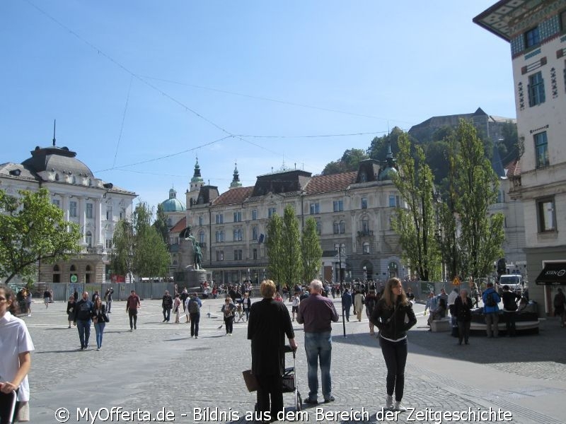 Ljubljana, die Hauptstadt Sloweniens, gesehen im September 2019 