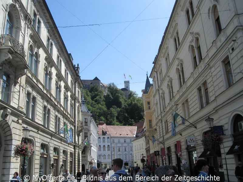 Ljubljana, die Hauptstadt Sloweniens, gesehen im September 2019 