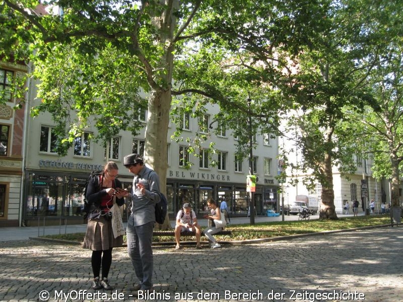 Hauptstraße in Dresden im Sommer 2019