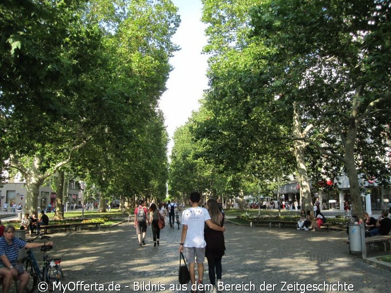 Hauptstraße in Dresden im Sommer 2019