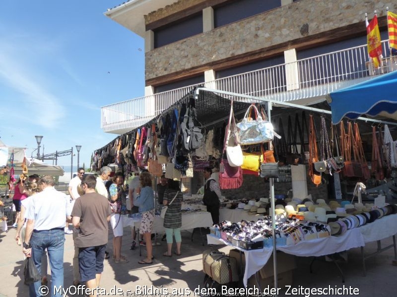 Der Sonntagszigeunermarkt in Tordera, Katalonien, Spanien