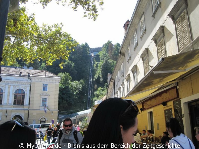 Ljubljana, die Hauptstadt Sloweniens, gesehen im September 2019 