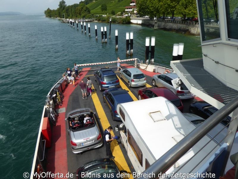 Die Fähre-Fahrt von Meersburg nach Konstanz dauert 15 Minuten