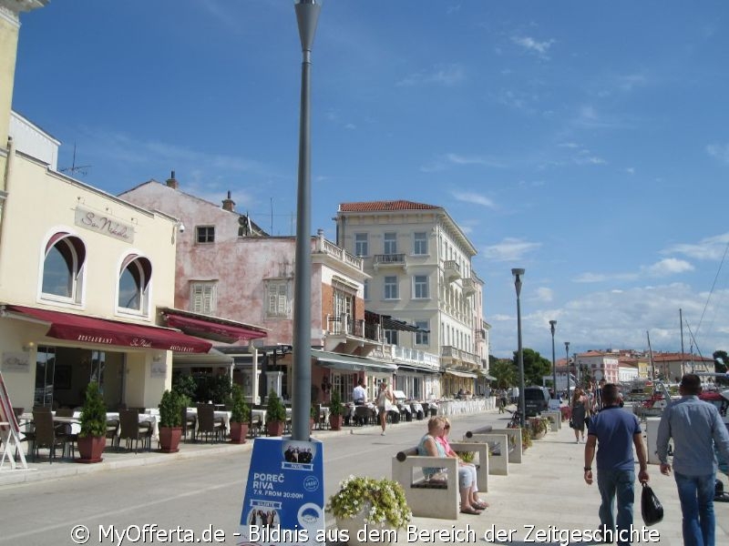 Nach dem Zweiten Weltkrieg gehörte Porec zu Jugoslawien und jetzt zur Kroatien.