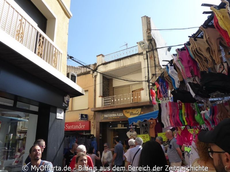 Der Sonntagszigeunermarkt in Tordera, Katalonien, Spanien