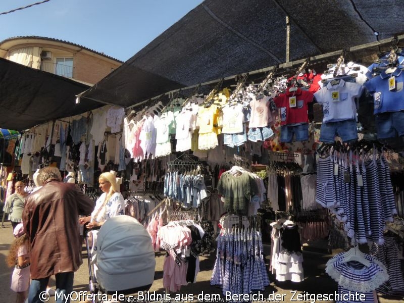 Der Sonntagszigeunermarkt in Tordera, Katalonien, Spanien