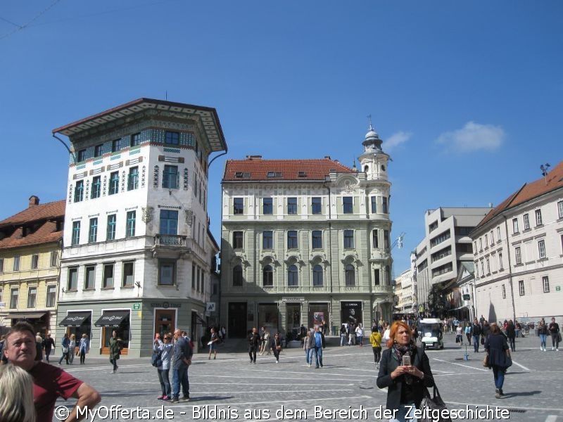 Ljubljana, die Hauptstadt Sloweniens, gesehen im September 2019 