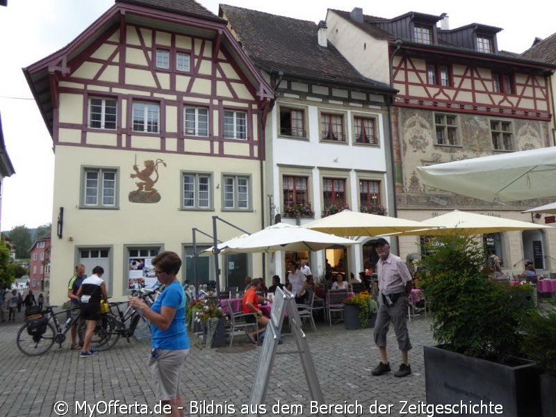 Stein am Rhein in der Schweiz wird erst 1267 erstmals als Stadt urkundlich erwähnt