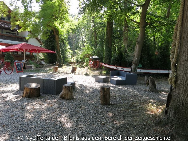 Insel Rott und der Rhein im Westen Deutschlands am 22.09.2020