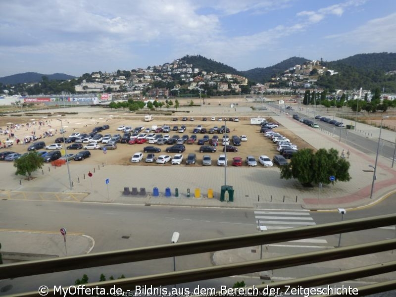 Santa Susanna fotografierte vom Balkon des Montagut Hotels