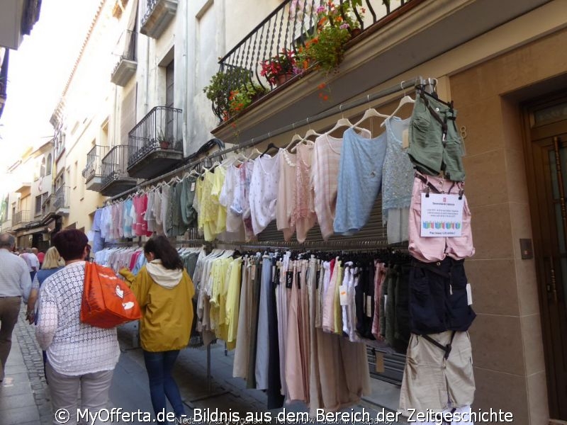 Der Sonntagszigeunermarkt in Tordera, Katalonien, Spanien