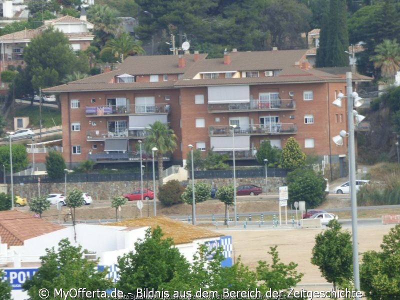 Santa Susanna fotografierte vom Balkon des Montagut Hotels