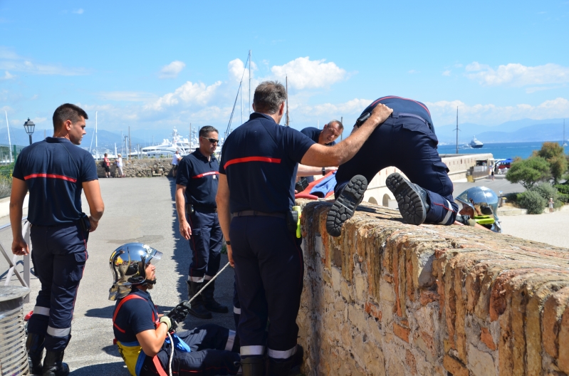 Feuerwehrübung in Antibes Juni 2017