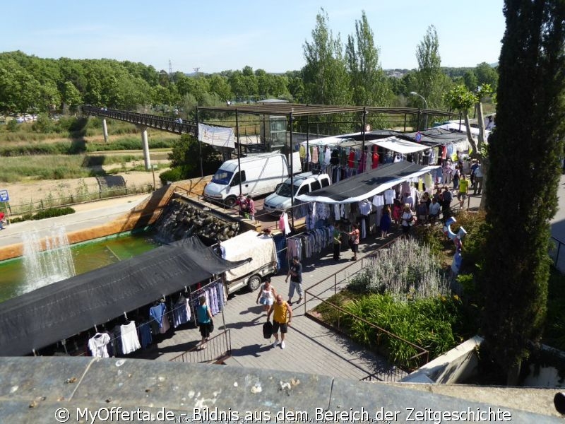 Der Sonntagszigeunermarkt in Tordera, Katalonien, Spanien