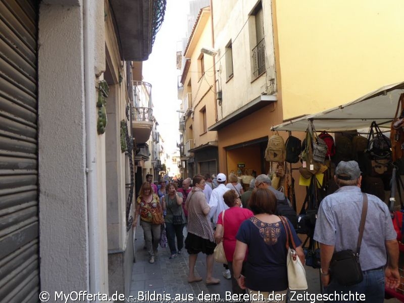 Der Sonntagszigeunermarkt in Tordera, Katalonien, Spanien