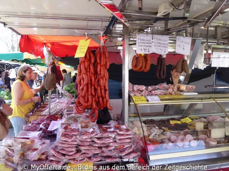 Der Sonntagszigeunermarkt in Tordera, Katalonien, Spanien