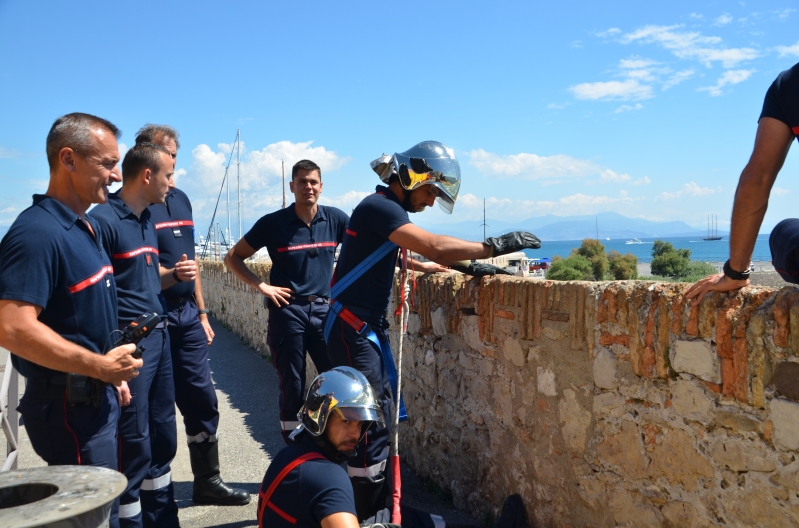 Feuerwehrübung in Antibes Juni 2017