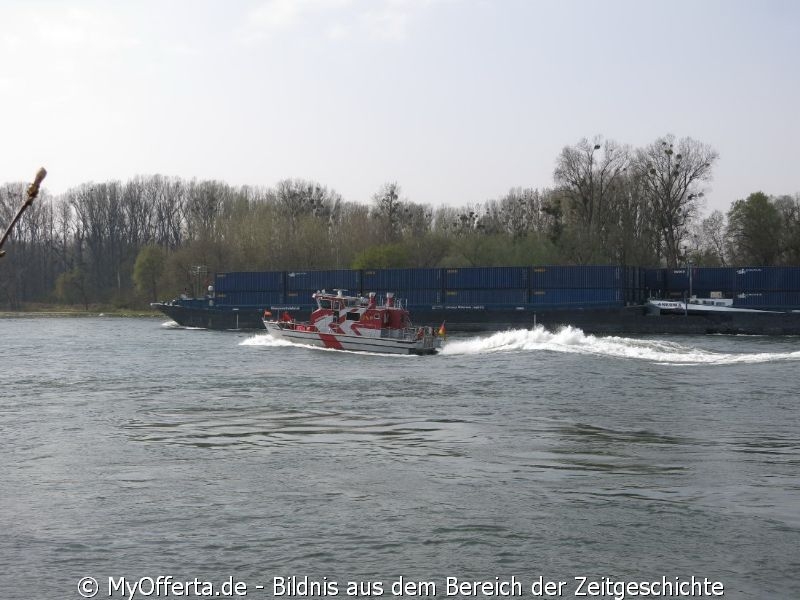 Ein Tag vor dem Frühling am Rhein in Leopoldshafen