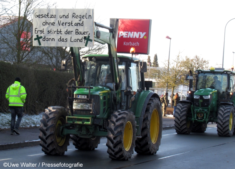 Bundesweite Proteste der Landwirte