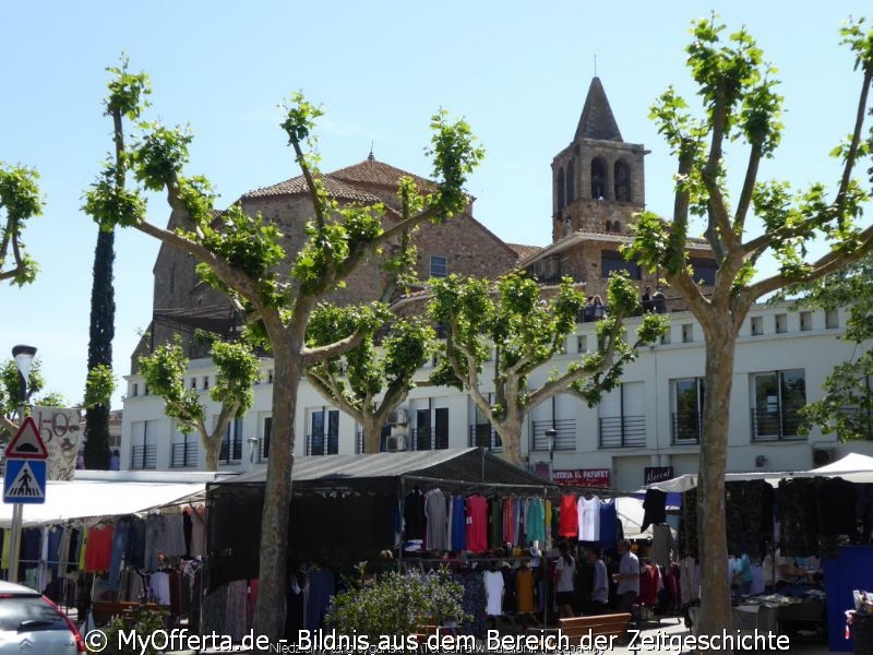 Der Sonntagszigeunermarkt in Tordera, Katalonien, Spanien