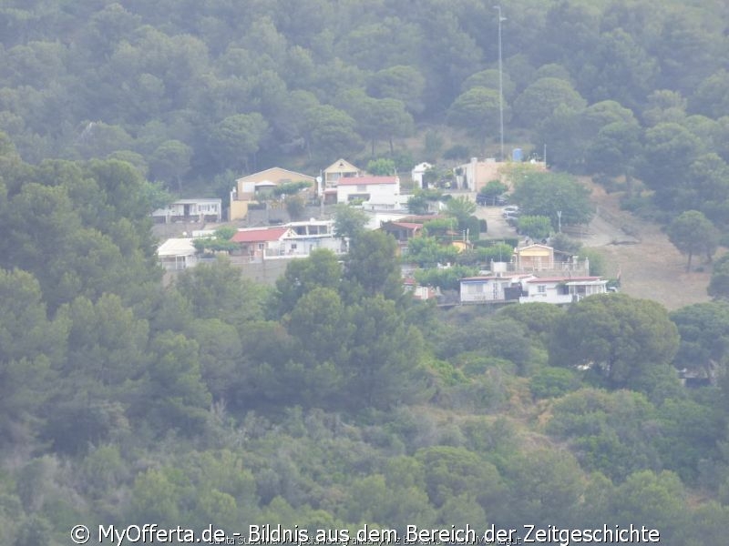 Santa Susanna fotografierte vom Balkon des Montagut Hotels